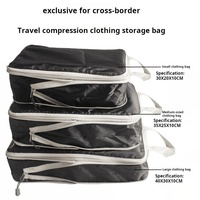 Ensemble de cubes de rangement de voyage légers et de haute qualité avec logo personnalisé, cubes de compression en maille pour vêtements et bagages