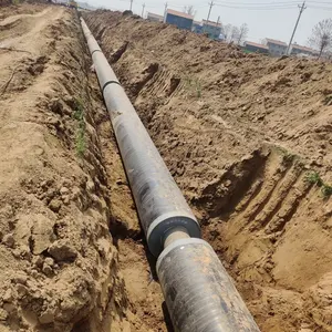 Preço de tubo de aço pré-isolado de lã de fibra de vidro de jaqueta de aço subterrânea de alta temperatura