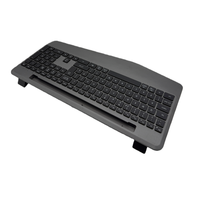 Nouveau clavier d'ordinateur portable OEM rechargeable sans fil USB 10 pouces, disposition complète 104 touches (arabe/anglais), avec repose-poignets ergonomique