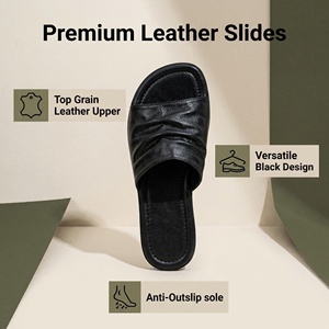 Yearning Women's Genuine Leather Outdoor Soft Breathable Comfort Anti-Slippery High Heel 2cm <b>EVA</b> Outsole Spring Summer Fashion - Product Image 3