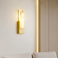 Lampe murale LED en fer et marbre Nordic the Jane B&B pour chambre à coucher, salon, escalier, couloir et balcon