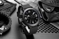 Reloj de Hombre Grande, Mecánico, Totalmente Automático, con Esfera de Aleación de 50 mm, Correa de Goma y Cierre de Hebilla