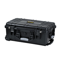 Valise de transport portable antichoc en plastique rigide pour outils, étanche, avec roulettes, pour le transport de matériel