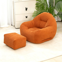 Fauteuil pouf moderne et minimaliste pour une personne, idéal pour une utilisation en intérieur dans la chambre, le salon et le balcon - Design en tissu tatami