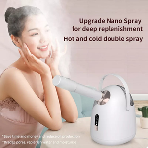 White Facial Mist Sprayer Nano Spray Humidifier Ultrasonic Face <b>Steamer</b> Hot Cold Spa Equipment for Hotel Use - Product Image 5