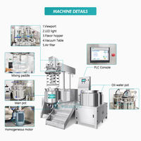 Machine d'émulsification et d'homogénéisation sous vide Guangzhou Guanyu, machine de fabrication d'émulsions et de lotions, ligne de production de crèmes cosmétiques