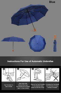 <span class=keywords><strong>Citizen</strong></span>-paraguas plegable de alta calidad, sombrilla personalizada con mango de madera resistente al agua, con caja - Product Image 5