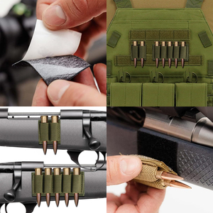 2'li Taktik Mermi Tutucu, Cırtlı Yapışkanlı Arka Yüzey Etiketi ve MOLLE Mermi Kartuş Taşıyıcısı, .38/9mm .357 için - Product Image 6