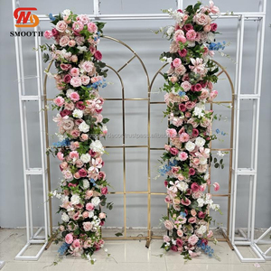 Chemin de table en soie artificielle blanche à fleurs, pour arrangements et décorations de mariage, vente en gros - Product Image 2