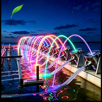 La dernière fontaine musicale à jet laminaire sautant pour place publique, programmable à vitesse variable, en acier inoxydable 304, DC24V DMX512
