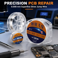 50m 200m kawat lompat PCB perak prima untuk perbaikan Motherboard ponsel