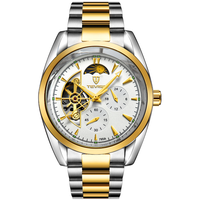 TEVISE T795A Herren Automatische Mechanische Uhr Edelstahl Chronograph-Stil Leuchtend Wasserdicht Luxus Geschäfts-Armbanduhr