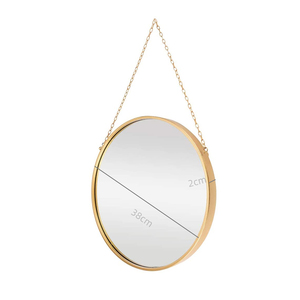 Hiện Đại Duy Nhất Hai Mặt Kim Loại Khung Chrome Kết Thúc Tường Gương 38Cm Đường Kính Thông Tư Trang Trí Trang Điểm Gương Treo Tường Chuỗi - Product Image 5