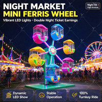 Manège Mini Grande Roue 12 Places, Attraction d'Amusement pour Enfants en Fibre de Verre Certifiée CE pour Centre Commercial, Carnaval, Aire de Jeux Extérieure