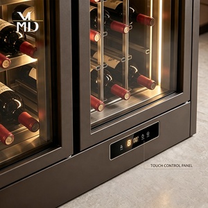 Cantinetta <span class=keywords><strong>Vino</strong></span> a Doppia Zona in Acciaio Inox Personalizzabile, Frigorifero per Vini a Temperatura Costante per Ristoranti e Bar - Product Image 3
