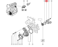 Bride de liquide de refroidissement 03117 pour RENAULT 21 SUPER/5 19/Chamade/II RAPID/Box TRAFIC 7700851979