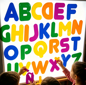 Phthalate Free Rainbow <b>Acrylic</b> Alphabet <b>Letters</b> 2.5-3.0mm Thick DIY Light Table Sensory Play Montessori Educational Decor Kids - Product Image 1