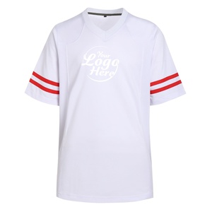 เสื้อฟุตบอลชาย ผ้าถักแห้งเร็ว เสื้อผ้าออกกำลังกายแบบยูนิเซ็กซ์ ขายส่ง ป้องกันขนร่วง ระบายอากาศได้ดี 140-160 GSM - Product Image 1