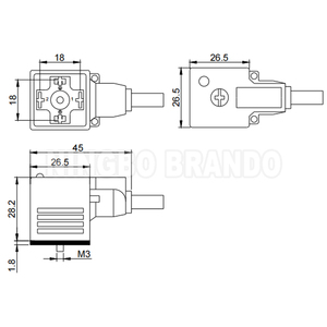 Connecteur de bobine de vanne solénoïde moulé DIN43650A étanche IP67 2P+E 3P+E avec indicateur LED <span class=keywords><strong>DIN</strong></span> 43650 Forme A <span class=keywords><strong>DIN</strong></span> 43650A - Product Image 3