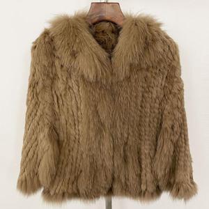Nouveau Manteau d'<span class=keywords><strong>Hiver</strong></span> en Fourrure de <span class=keywords><strong>Lapin</strong></span>, Court, en Fourrure de Renard, Tendance, Grand Col, Style <span class=keywords><strong>Sauvage</strong></span> et Élégant - Product Image 4