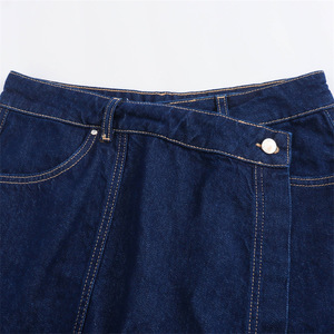 Nuovo Design moda estate due pezzi <span class=keywords><strong>Sexy</strong></span> <span class=keywords><strong>abbigliamento</strong></span> <span class=keywords><strong>donna</strong></span> abbinata Set Jeans Jeans Crop Top Mini irregolare 2 pezzi gonna Set - Product Image 6