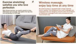 Masajeador de piernas eléctrico inalámbrico portátil Compresión de calor de circulación sanguínea de pantorrilla con aire vibratorio para aplicación de pies - Product Image 4