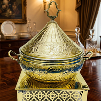 Matériel de restauration de qualité supérieure, réchaud de buffet pour hôtel, capacité 5L, couleur or, acier inoxydable de qualité alimentaire, écologique