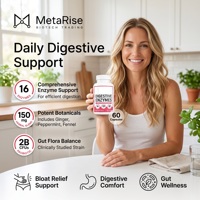 Green Elixir OEM Probiotiques en Capsules Milliards d'UFC Complexe d'Enzymes Digestives Végétaliennes à Base de Champignons 30/60 Comprimés Durée de Conservation de 24 Mois pour