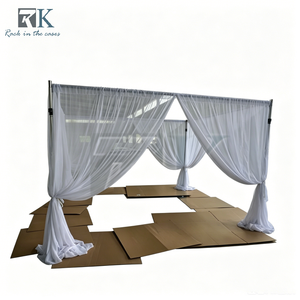 Pretty White Drape <b>Wedding</b> <b>Frame</b> Aluminum Pipe Drape Backdrop Stand - Product Image 1