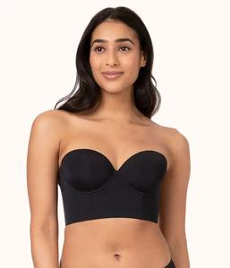 <span class=keywords><strong>Soutien</strong></span>-<span class=keywords><strong>gorge</strong></span> de grande taille de haute qualité pour femmes, sans dos, avec dos bas et bretelles amovibles, couvre les gros seins - Product Image 2