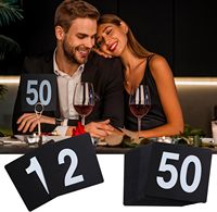 Cartes de numéros de table Numéros en plastique de restaurant double face Numéros stratifiés pour réception de mariage