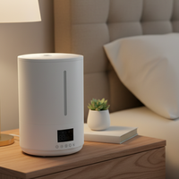 Humidificateur ultrasonique électrique intelligent 4L en plastique, contrôlé par application, diffuseur d'arômes, aromathérapie, pour usage domestique et hôtelier, avec humidistat rapide