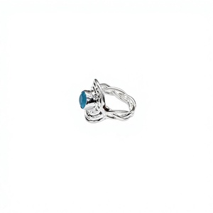 Bague artisanale en argent sterling 925 avec calcédoine bleue, bijoux de créateur faits à la main pour femmes, vente en gros JAIPUR SILVER - Product Image 3