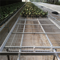 Table roulante en fil d'acier durable, bancs de serre roulants, bacs à semis mobiles, banc roulant en filet d'acier pour la plantation de fleurs