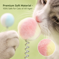 Jouet interactif pour chat à 2 niveaux avec boule mobile, design classique et écologique