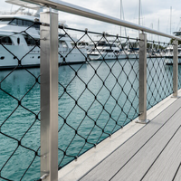 Clôture en treillis métallique en acier inoxydable AISI 316 de qualité marine, revêtement noir, anti-corrosion, pour projets côtiers
