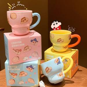 แก้วเซรามิคลายการ์ตูนเครยอนชินจังพร้อมหูจับ สำหรับเด็ก ของขวัญแก้วเดี่ยว ฤดูใบไม้ผลิ 2025 - Product Image 3