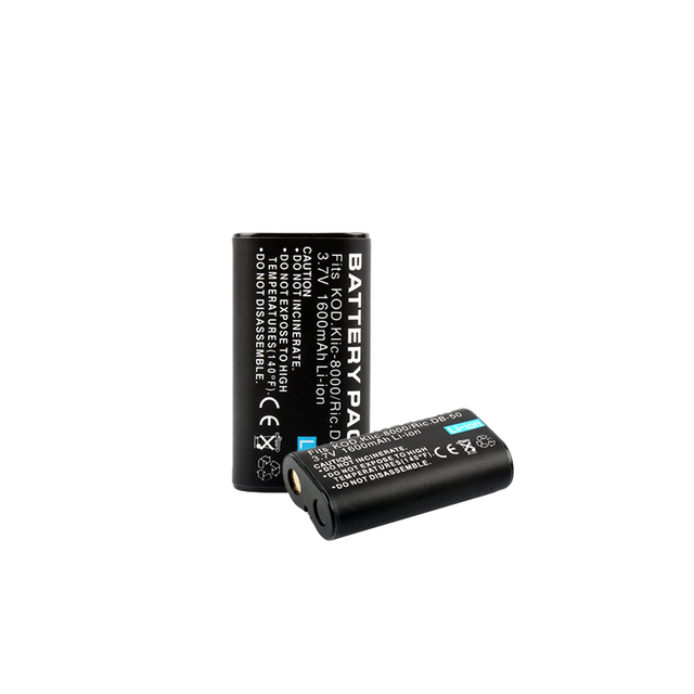 3.7V 1600mAh KLIC-8000 Digital Battery KLIC8000 Lithium-ion Batteries for Kodak Z612 Z712 Z812 Z1015 Z1085 Cameras