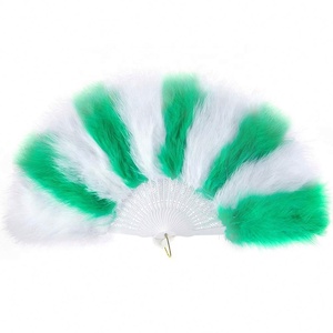 Éventail en plumes d'autruche teintes en gros pour la danse, 100 pièces MOQ, cadeau de fête de Noël, durable et tendance - Product Image 3