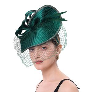 Boutique Mujer Elegante Kentucky Derby Iglesia Boda Fascinator Sombrero con velo, Rhinestone Royal <span class=keywords><strong>Ascot</strong></span> Headwear - Product Image 6