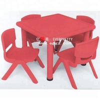 Ensemble de mobilier préscolaire en plastique durable, installations de loisirs confortables pour la maternelle et l'école de la table d'étude des enfants