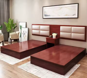 Diseños Modernos y Económicos de Camas Dobles de Madera para Hotel - Product Image 4