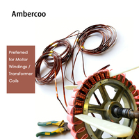 Fil de cuivre plat laminé émaillé Ambercoo, fil émaillé plat pour bobinage électrique, fil émaillé pour générateur à flux axial