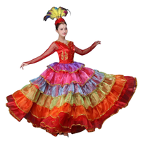 Vêtement ethnique chinois, robe de danse lyrique pour femmes, robe longue élégante et moderne, fluide