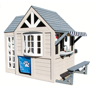 Maison de jeu en bois d'extérieur, aire de jeux, maison en bois à la mode pour enfants, cabane en bois pour enfants - Product Image 1