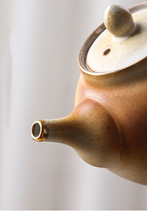 Retro Japanese Simple Creative Tracing Gold Rough Pottery Pottery <b>Teapot</b> - Product Image 6