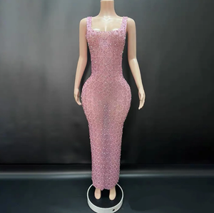 Luxueux cristal étincelant strass Sexy <span class=keywords><strong>robe</strong></span> serrée fête Performance Costume bar dames fête Costume <span class=keywords><strong>robe</strong></span> de bal - Product Image 5