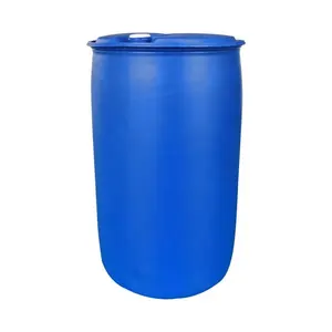 空のプラスチックドラム210リットルHDPE包装バレル2つの蓋付きの青い水貯蔵