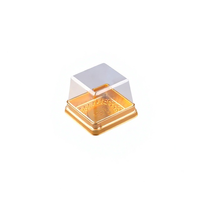 Boîte à gâteaux en plastique PET transparent écologique de haute qualité, 95 mm, 113x113x60 mm, avec couvercle, pour mini-pains, pâtisseries, biscuits, sushis, emballages alimentaires