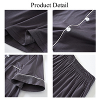 Pyjama en satin pour homme, personnalisé avec logo, décontracté, respirant et doux, pour couple, tenue de détente et de nuit